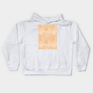 Pastel Orange Silk Marble - Digital Liquid Paint Kids Hoodie